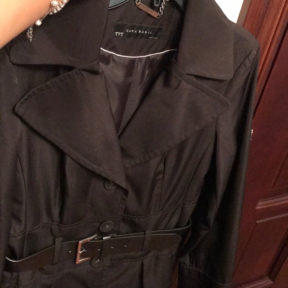 Zara brown basic trench coat size medium - Picture 8 of 8